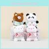 Cute Cartoon Panda Keychain Fluffy Bear Plush Toy Bag Charm 12 Cm Height