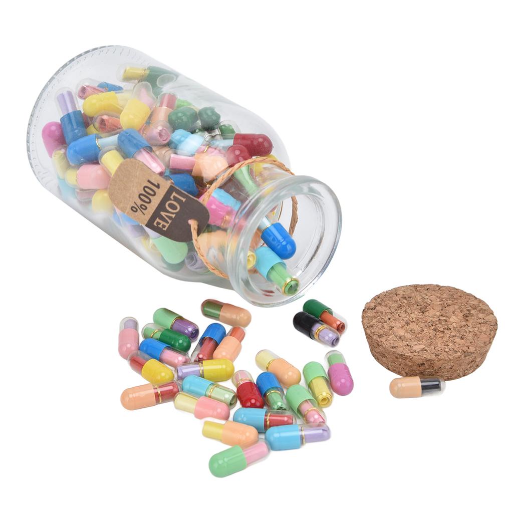 100pcs Pills Letters Message In A Bottle Love Letter Message for Couples Lovers Family Friends