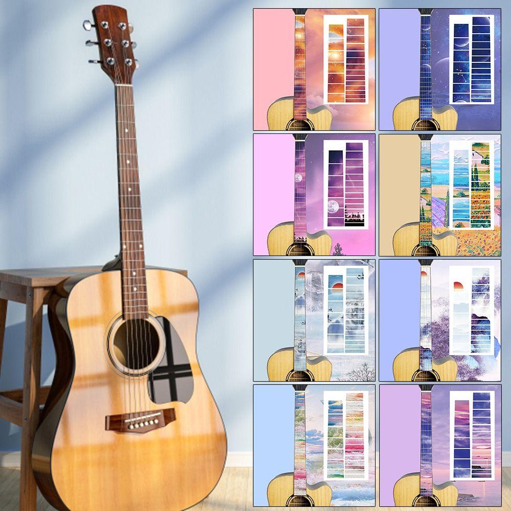 Запчасти для электрогитары, ультратонкие наклейки, аксессуары для гитары, инкрустированные крестом наклейки, наклейка на гриф