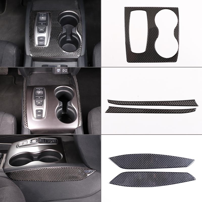 Для Honda Pilot 2015-2022 мягкое углеродное волокно автомобильный центр управления механизмом переключения передач панель крышка чашка воды рамка накладка наклейка