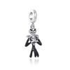 Fashion 925 Silver Charm Skeleton Bead Halloween Easter Pendant Safety Chain Fit Original Fashion Bracelet DIY Women Dangle Gift