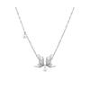 Dynamic metal butterfly wings pearl necklace design Internet celebrity temperament personality collarbone chain jewelry