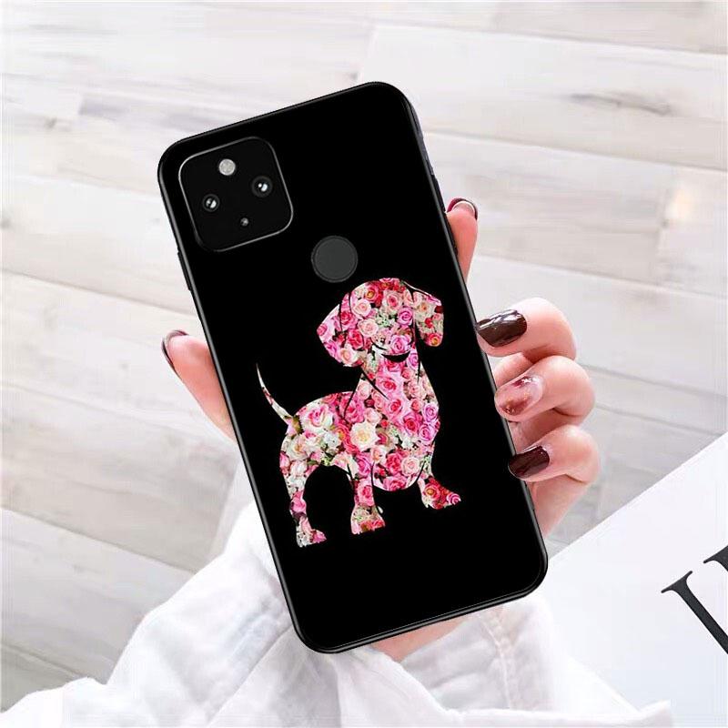 Милый мультяшный чехол для телефона с изображением таксы для Google Pixel 7 Pro 7 6 Pro 6A 5A 4A 3A Pixel 4 XL Pixel 5 6 4 3 XL 3A XL 2 XL