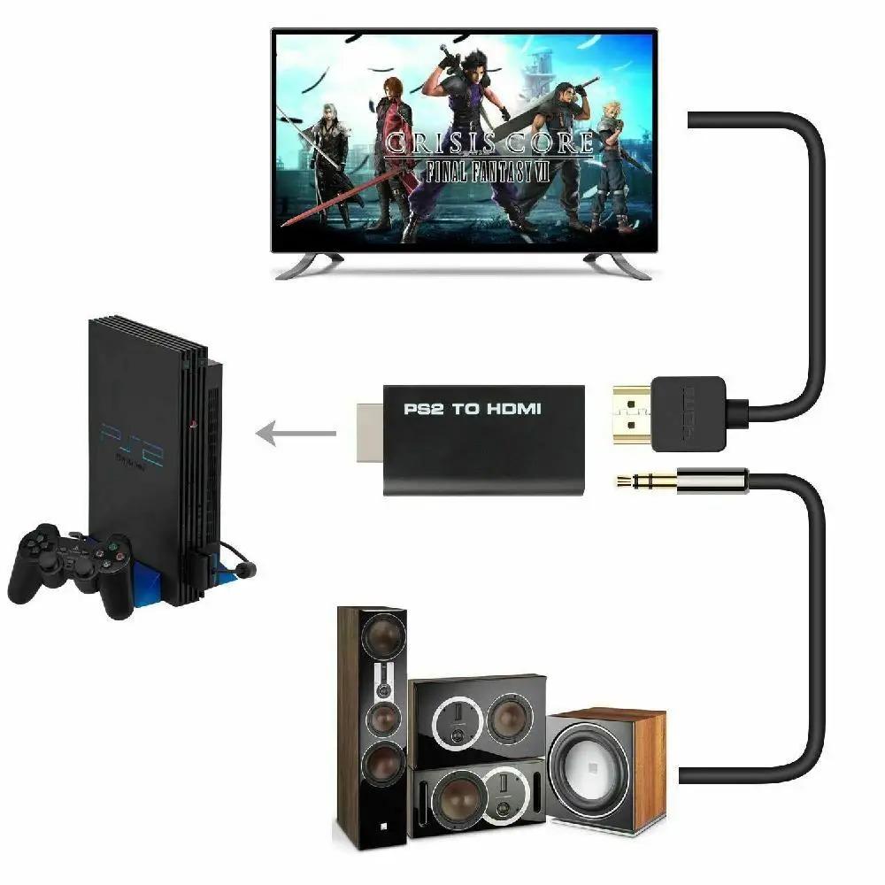Адаптер-конвертер PS2 - HDMI, M209 - поддерживает все режимы отображения PlayStation 2, аудиовыход 3,5 мм, Plug and Play, питание по USB-кабелю