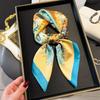 Luxury Silk Feeling Square Scarf Women  Print Satin Neckerchief Spring Hair Band Foulard Bandana Echarpe Tie Shawl Wraps