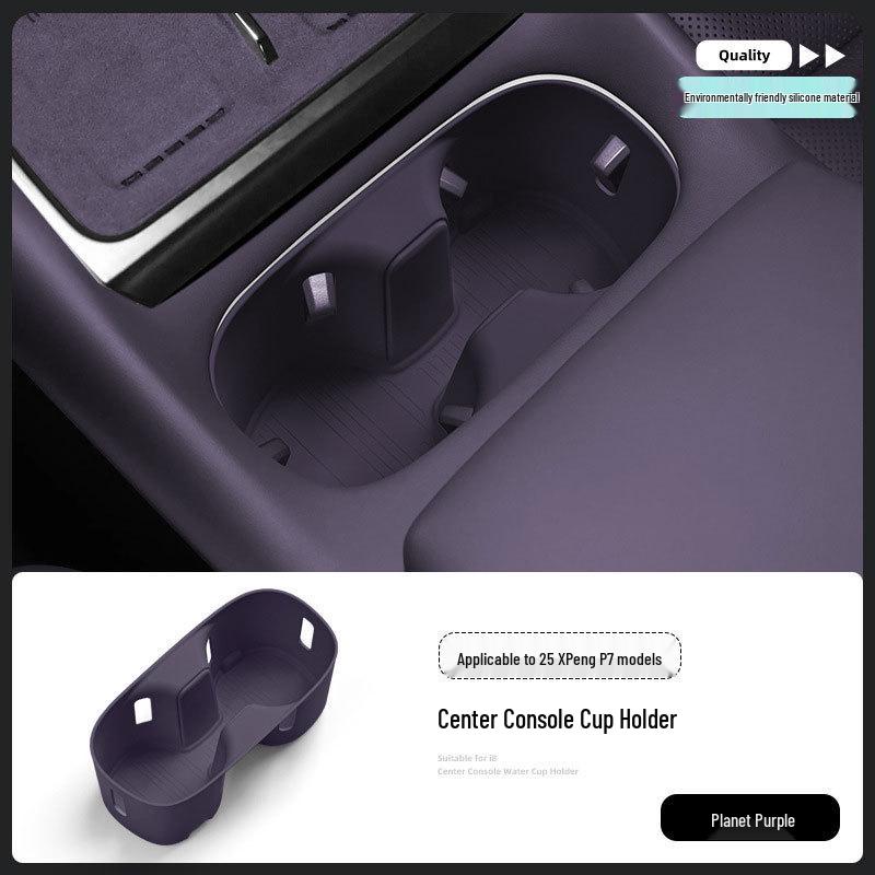 2025 Xiaopeng P7 Silicone Cup Holder Pad for Central Console Decoration