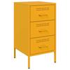 VidaXL Table de Chevet, Armoire de Lit avec Pieds, Table de Nuit avec Tiroirs, Armoire de Nuit Chambre à Coucher, Jaune 843084