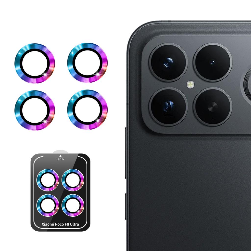 Для Xiaomi Poco F8 Ultra Защитная пленка на объектив камеры ENKAY Hat-Prince Металлическое кольцо Пленка на объектив