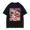 Cute Moo Deng Baby Hippo Funny T Shirts Women Casual Short Sleeve T-shirt Vintage Hip Hop Streetwear Tshirt Tops