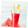 Lurrose 150 Pineapple Straws, Fruit Party Straws, Tropical Paper Straws, Flamingo Straws, Luau Party Straws, Hawaiian Straws, Wine Ties