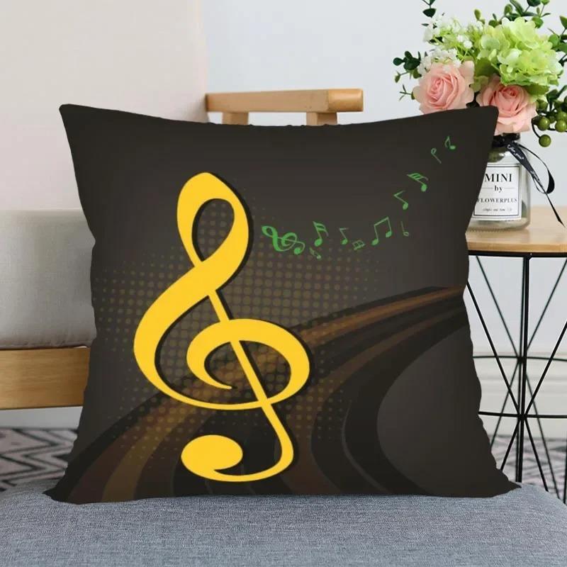 Music Theme Series Pillowcases, Living Room Sofa Chair Cushion Covers, Bedroom Home Decoration Gifts