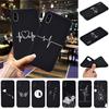 Black Painted Pattern Slim Soft Silicone Phone Case Cover For iPhone Samsung Huawei Xiaomi