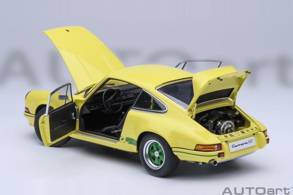 AUTOart Масштаб Porsche 911 Carrera RS Желтый с зеленым Готовое изделие 78033 1/18 2.7 (Световые полосы)