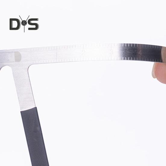 Измерительная линейка для бровей из нержавеющей стали, штангенциркуль золотого сечения для бровей, 3-точечная измерительная линейка, направляющая для микроблейдинга бровей, измерительный инструмент