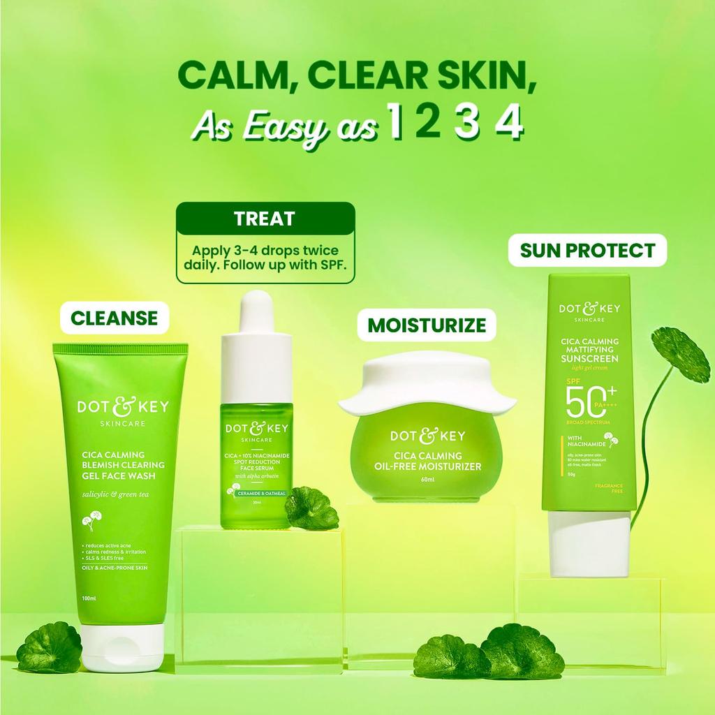 Dot & Key 2% Salicylic Acid + Cica Anti Acne Serum with Zinc for Oily & Sensitive Skin 20 ml