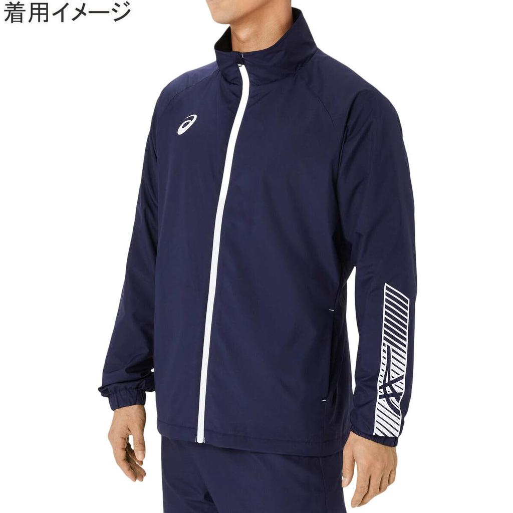 Training Wear Tricot Breaker Jacket 2031E745 Midnight X Brilliant White 3XL [ASICS] Men's