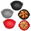 Silicone Basket Pot Tray Airfryer Liner for Air Fryer Reusable Container Accessories Pan Baking Mold Protector Kitchen Gadgets