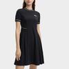 Fila Наследие Центр Помпиду Серия Платье с круглым вырезом, приталенное, повседневное, с короткими рукавами, женское платья Черный F11W438312FBK
