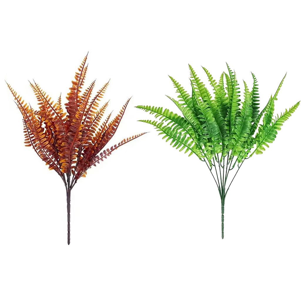 2pcs Simulation Persian Grass Grass Plant Green Wall Decoration Flowers And Green Leaves Fern