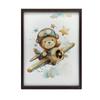 Flying Bear Pilot Poster Flying Bear Pilot Poster, 40X50 Cm, Gold Aluminum Frame, 230 Gsm Matte Paper