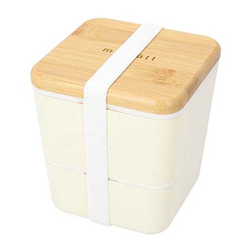 Ланч-бокс Masakazu Antibacterial Lunch Box 2 Tiers Matratt Square Nest Lunch 10 x 10 x 11 см, уголь