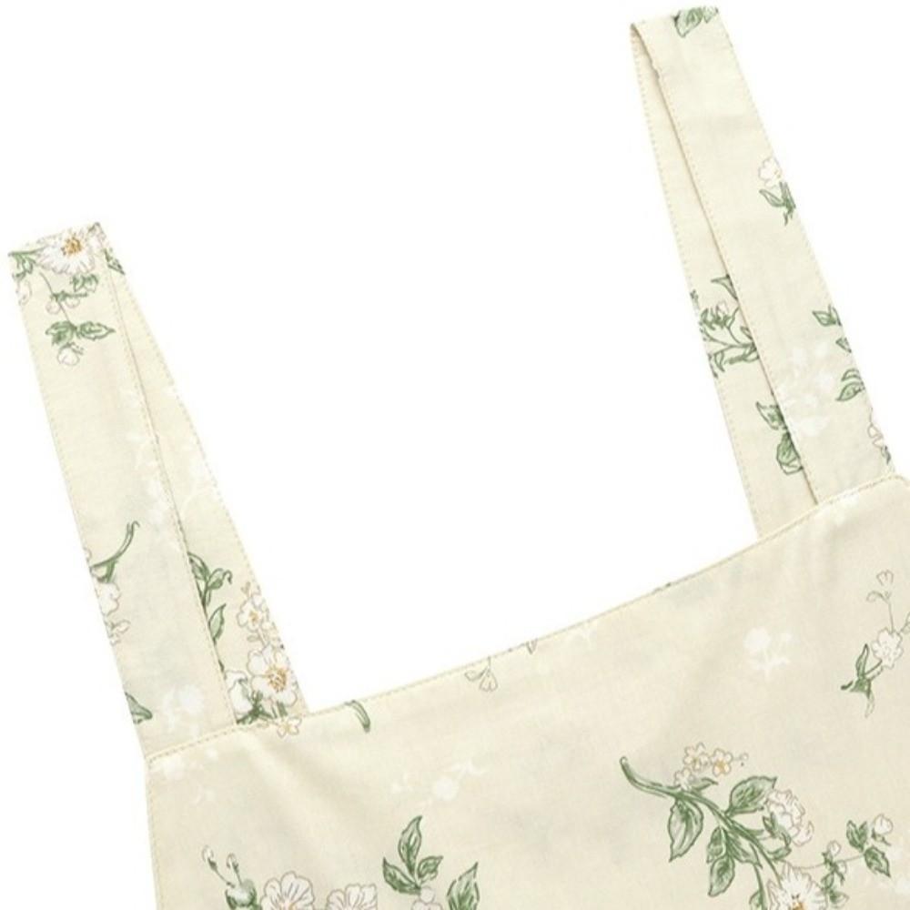 Pure Cotton Cotton Apron Floral Pattern Korean-style Apron Vintage Girls Apron Gardening Works