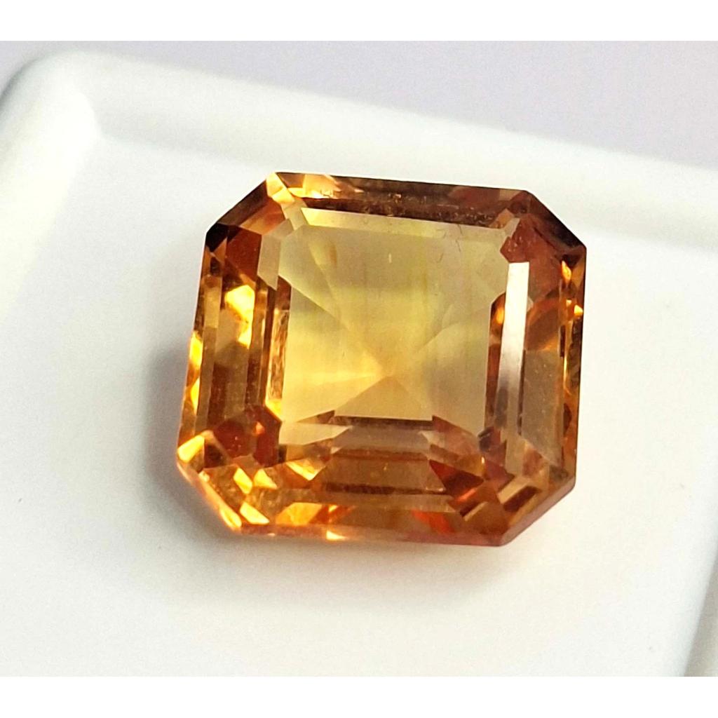 Stunning Natural Painite Orangish Yellow 8-10 Ct Asscher Cut Loose Gemstone