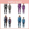 Halloween Skeleton Print Cosplay Jumpsuit Parent-child Elastic Bodysuit Costume