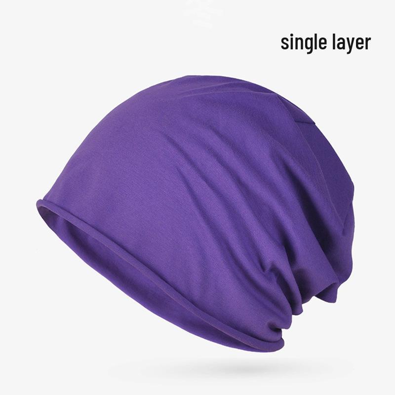 Unisex Lightweight Cotton Headscarf: Spring/Summer Breathable Cap & Sleep Hat