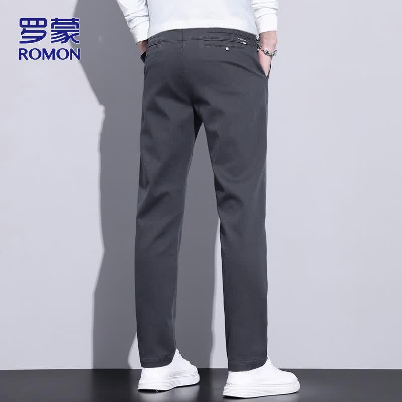 ROMON Men's Straight Fit Casual Pants