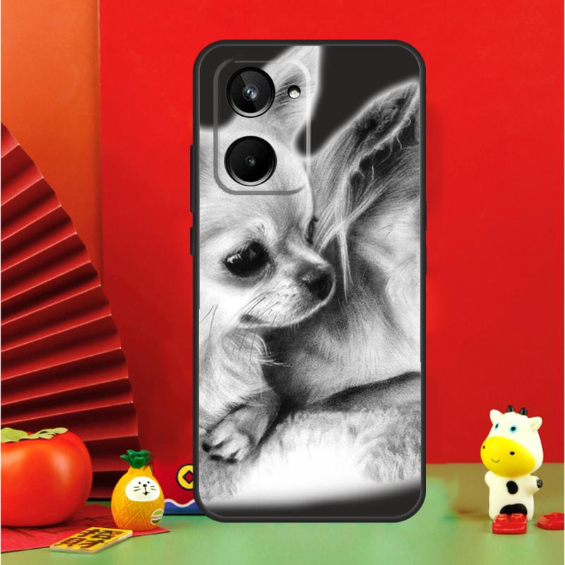 Чихуахуа Лицо Цветочный Собака Для Realme C35 C53 C55 C67 GT Neo 6 GT5 9 10 11 12 Pro Plus C25S C21Y C30 C31 C33 C51 Чехол
