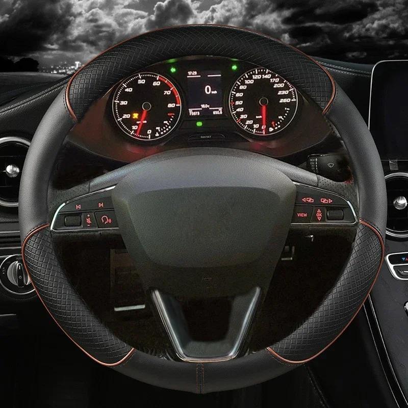 Чехол на руль автомобиля из микрофибры 38 см, нескользящий, для Seat Tarraco Arona Ateca Ibiza Toledo Mii Leon Arosa Exeo ST FR