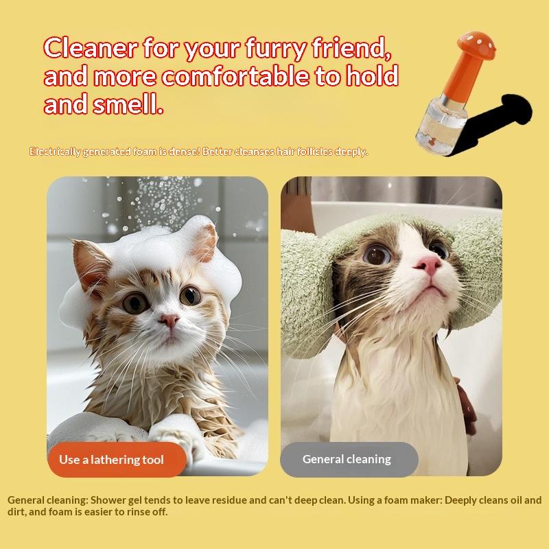 Pet Bubble Machine Bath Shower Gel Bubble Machine Dog Cat Bath Bubble Machine Bath Liquid Dilution One-button Bubble.