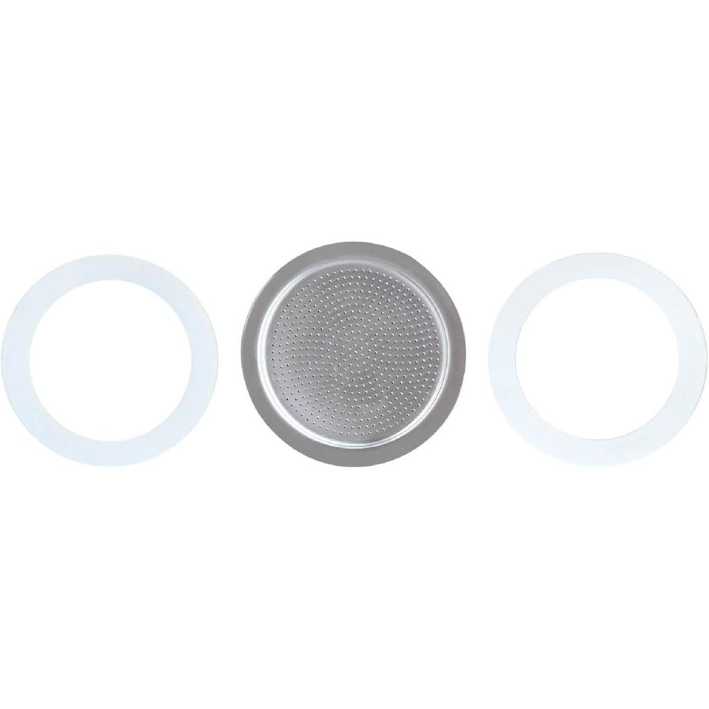 Easyworkz Stovetop Espresso Maker Replacement Silicone 10-12 Cup Size Gasket Seals and filter Screen Moka Pot