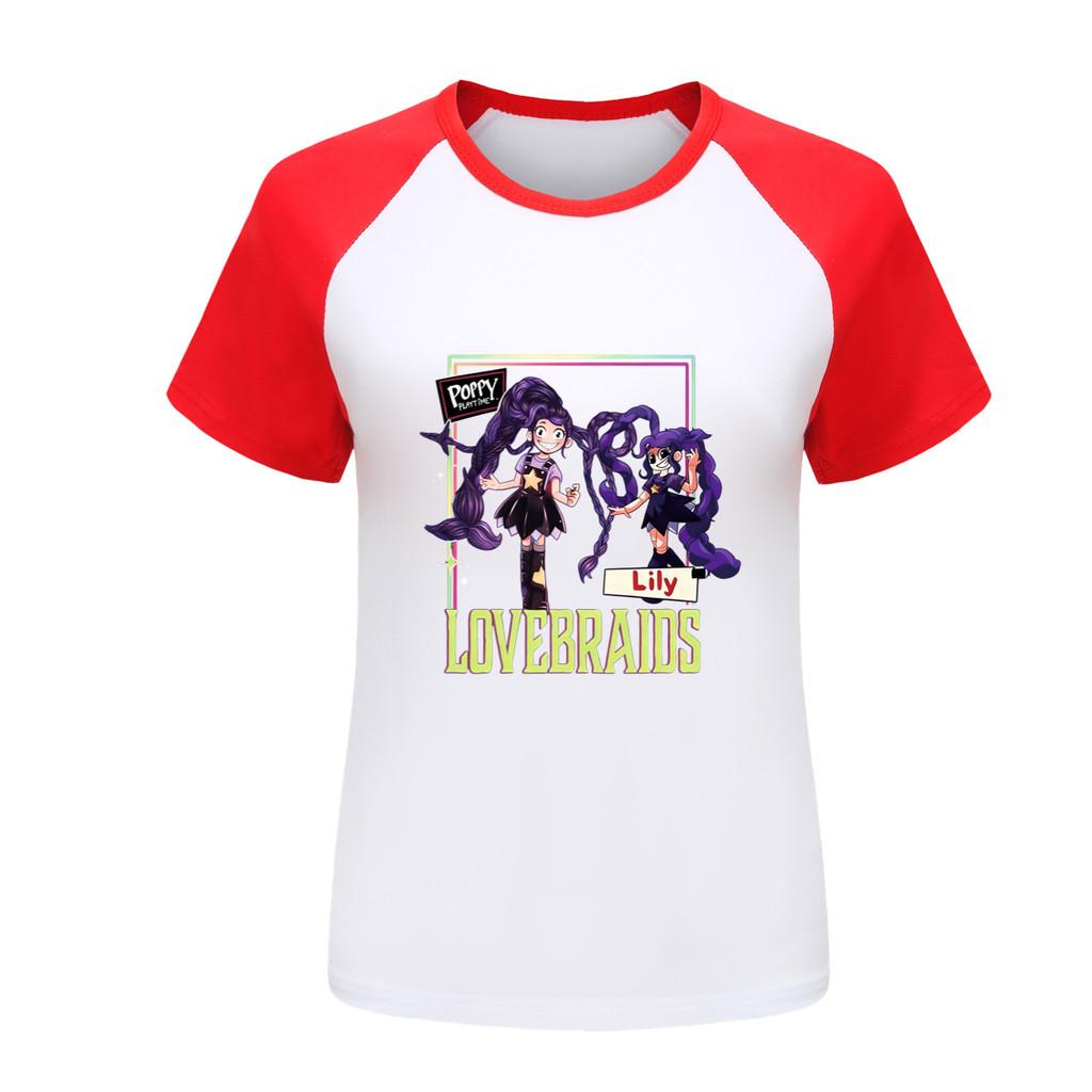 5594 Kids Girls Lily Lovebraids Raglan Sleeves Casual T-Shirt