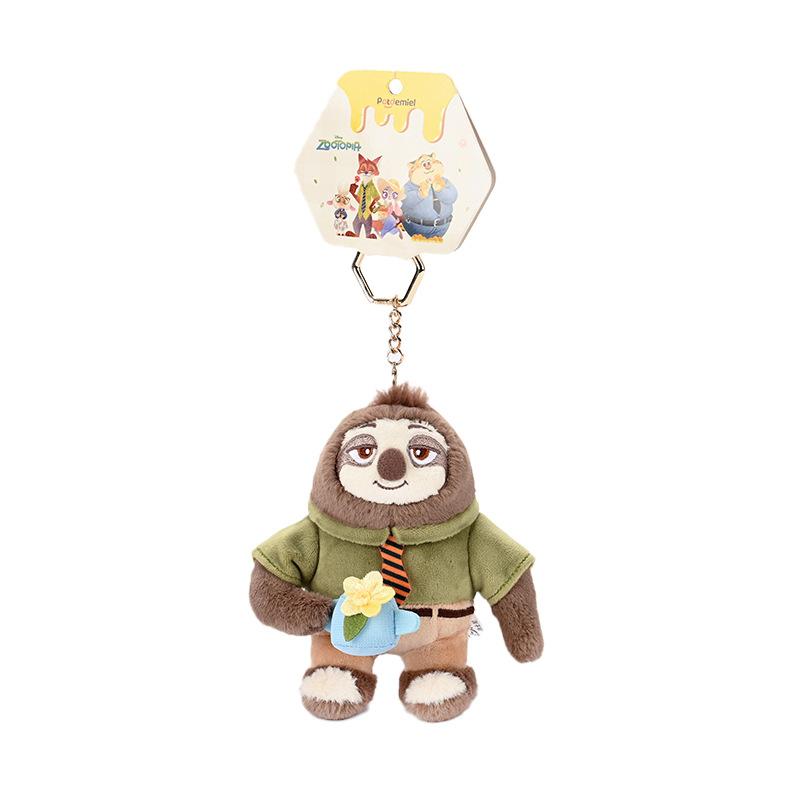 12cm Classic Anime Genuine Zootopia Plush Keychains Small Pendant Bag Hangings Christmas Birthday Gifts For Kids