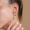 New Design Cubic Zirconia Water Drop Hoop Earrings Set for Women Geometric Stainless Steel Cartilage Earrings Piercing Jewelry