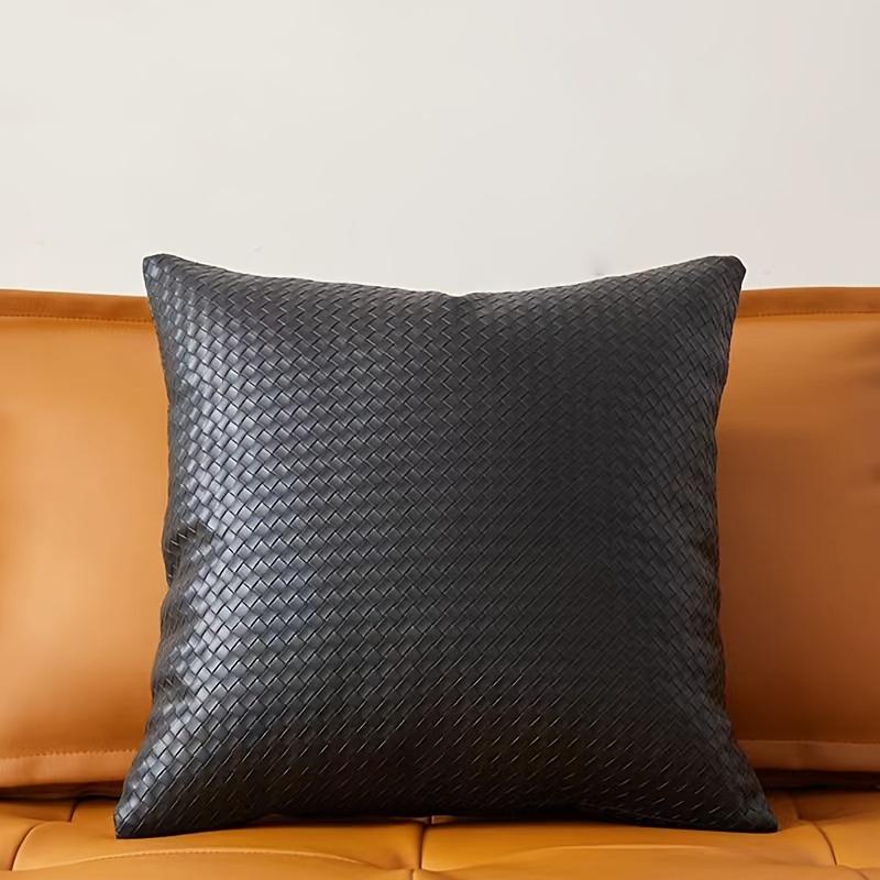 Faux Leather Throw Pillow Covers, For Home Decor, High-end Living Room Decor, Car Decor And Other Multi-scene Decor,45*45cm(Pillow Core Not Included)