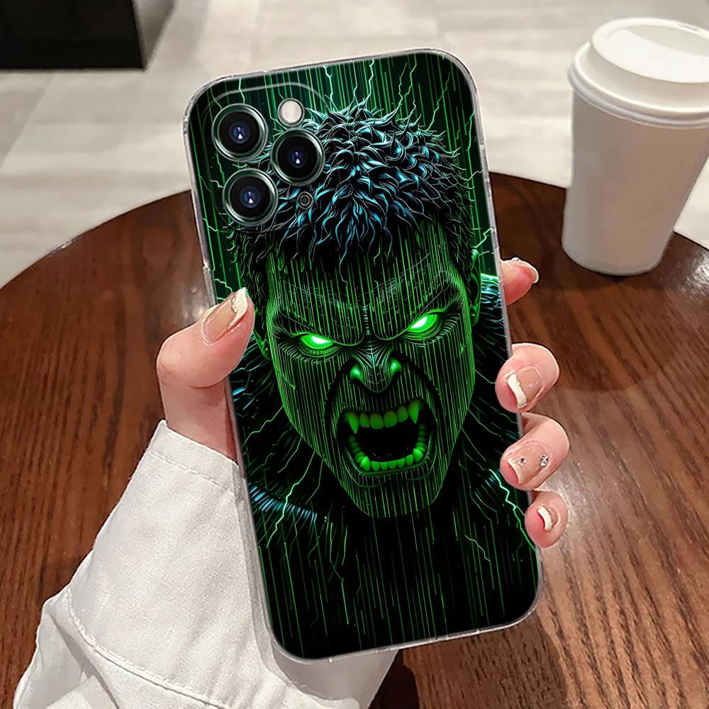 Чехол для телефона Marvel Heroes Deadpool Hulk Прозрачный для iPhone 17 Pro Max 17E 11 12 13 14 15 16 Pro Max Plus 17 Air 16E 7 X