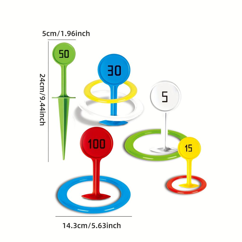 Набор забавных спортивных игр на открытом воздухе - радужные кольца для пляжа, сада, лужайки и заднего двора на Рождество, Хэллоуин, подарки на День Благодарения