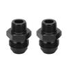 2 Pieces 10AN To 38 NPT Straight Pipe Fitting Fuel Line Adapter Black Anodized Aluminum for Oil