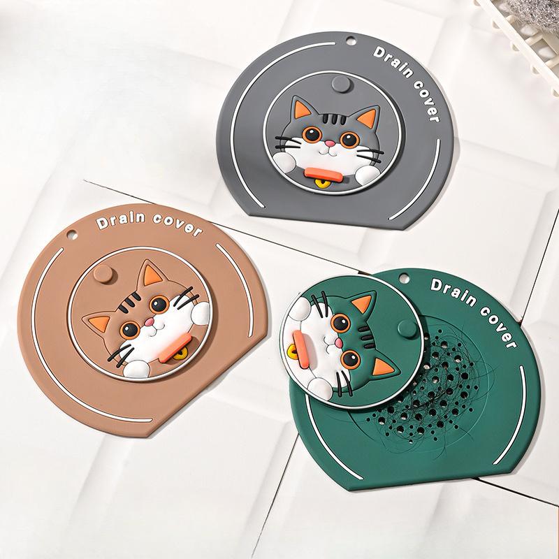 Вращающаяся силиконовая крышка-заглушка для слива в ванной и на кухне, защищающая от запахов, с отверстием для подвешивания