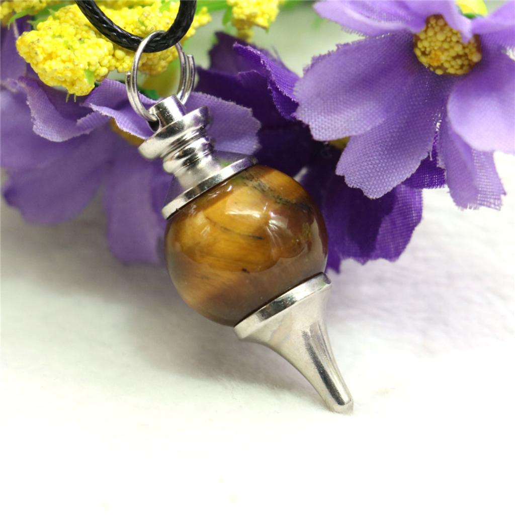 18X40 мм гвоздь круглый тигровый глаз кулон ожерелье натуральный камень сплав черная веревочная цепочка выдвижная застежка для женщин дизайн ювелирных изделий