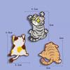 3 шт./компл. Милые непослушные кошки, вышитые нашивки, значок животного для одежды, DIY украшение, аппликация