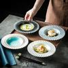 Japanese-Style Ceramic Deep Plates Restaurant Vintage Western-Style Round Soup Dessert Plate