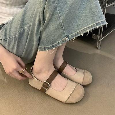 Женские повседневные туфли Мэри Джейн с круглым носком и плоской подошвой, удобные туфли в стиле ретро с пряжкой и пряжкой Zapatillas Mujer