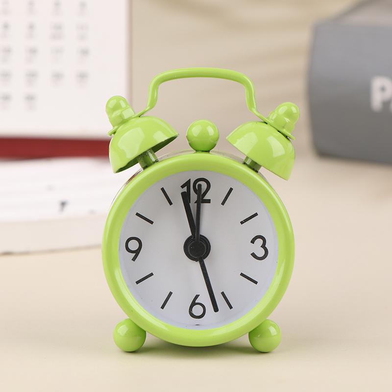 1 шт., украшение для дома, мини-будильник, креативный кварцевый круглый будильник, портативные настольные украшения