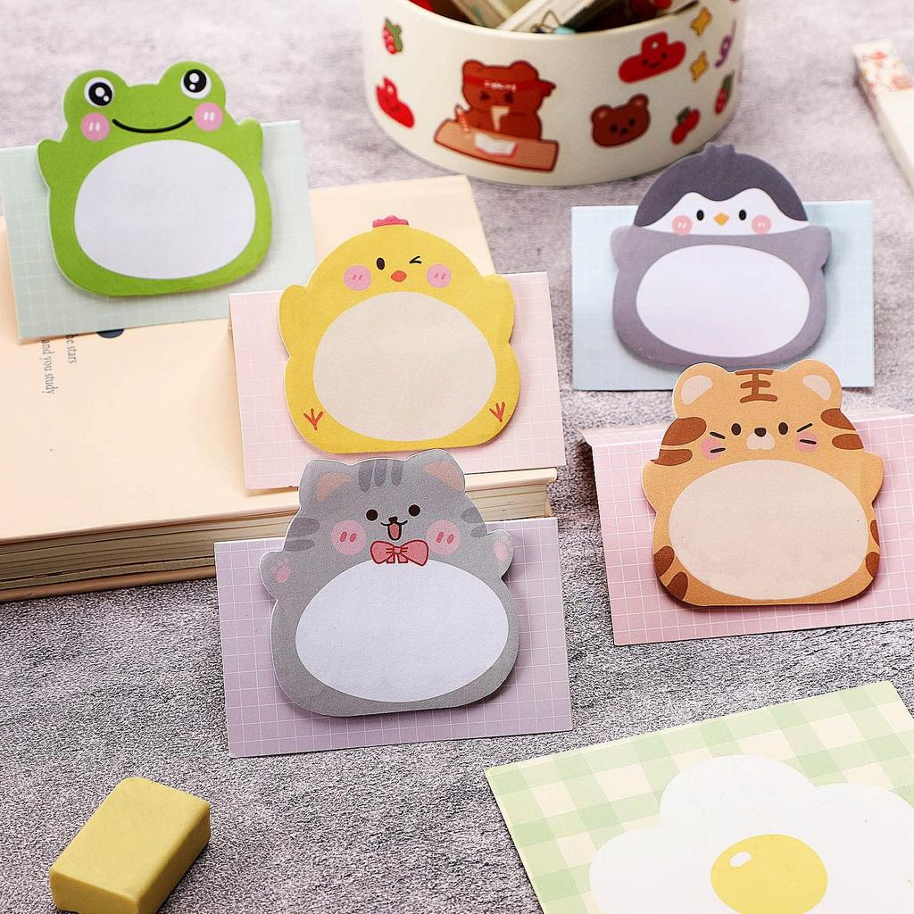 AUGSHYO 320 Sheets Sticky Notes Cute Animal Sticky Cute Message Stickers Memo Pad Cute Sticky Notes Funny Stationery Cute Notebook Memo Paper