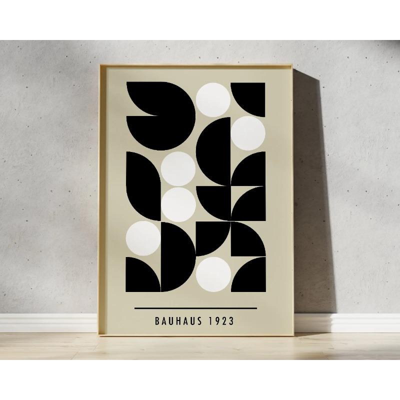 Яркий красочный настенный постер в стиле Баухаус середины века, геометрические принты на холсте, гостиная, спальня, художественное произведение для домашнего декора, подарок