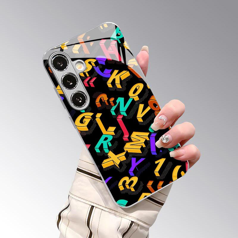 Чехол для телефона Samsung S26 S25 S24 S23 S22 S21 S20 A56 A36 A16 с 3D-рисунком персонажа, 2D, защитная крышка из гальванизированного стекла